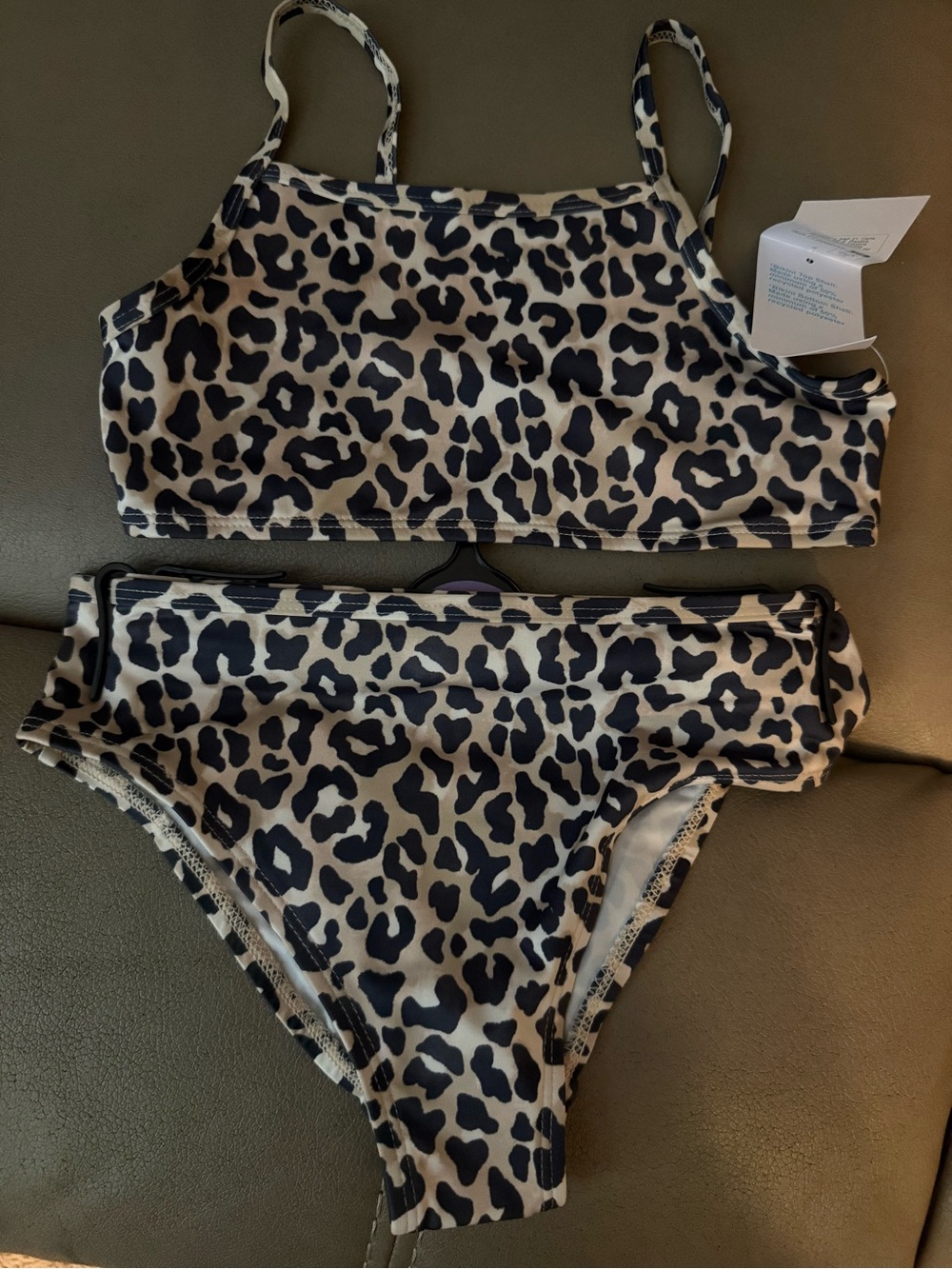 Primark Girls Leopard‑Print Swimsuit – Size 6–7Y / 128CM